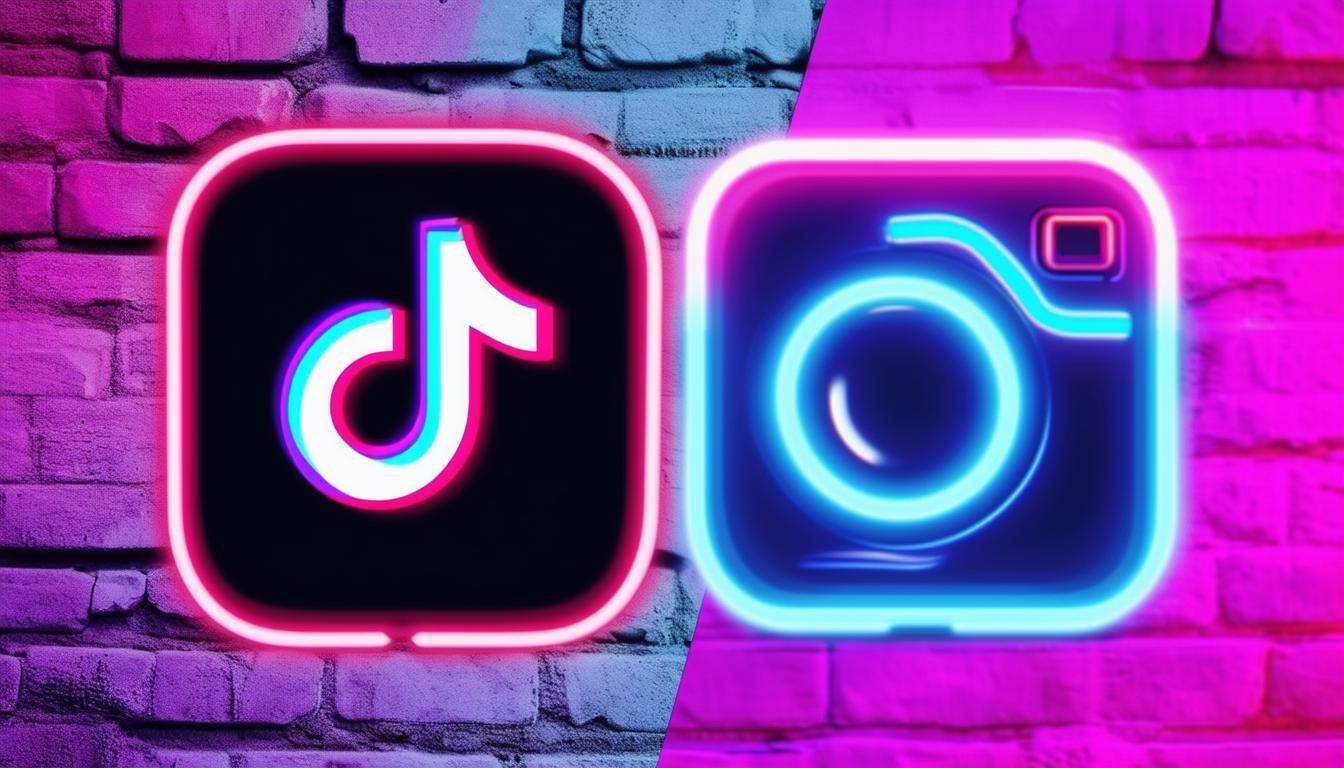 TikTok post VS instagram reels logos