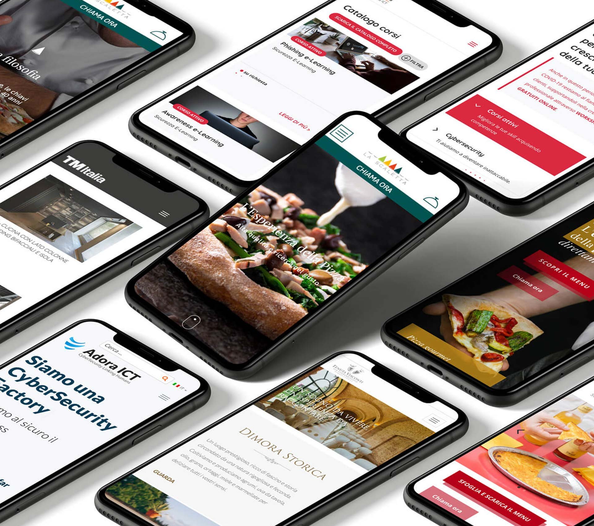 Mockup di e-commerce creati da Webeing