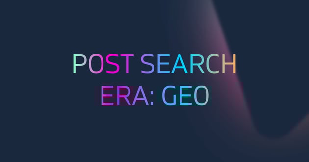 post search era immagine di testata ispirazionale che introduce la GEO