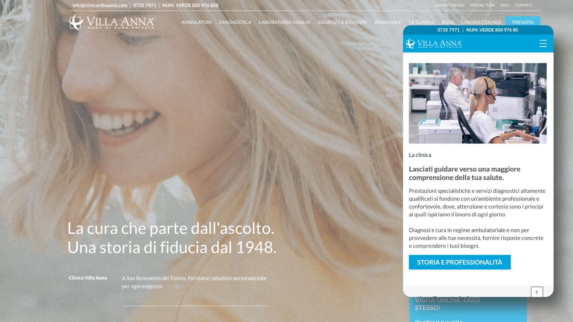 Webeing.net per Villa Anna - Digital Strategy e Brand Positioning, Brand Identity e Reputation