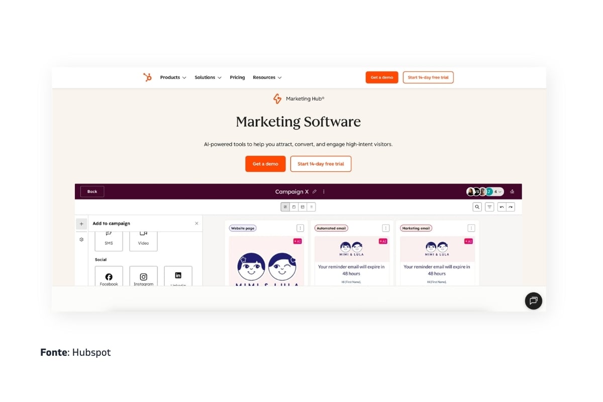 webeing-marketing-hub-dashboard per campagne